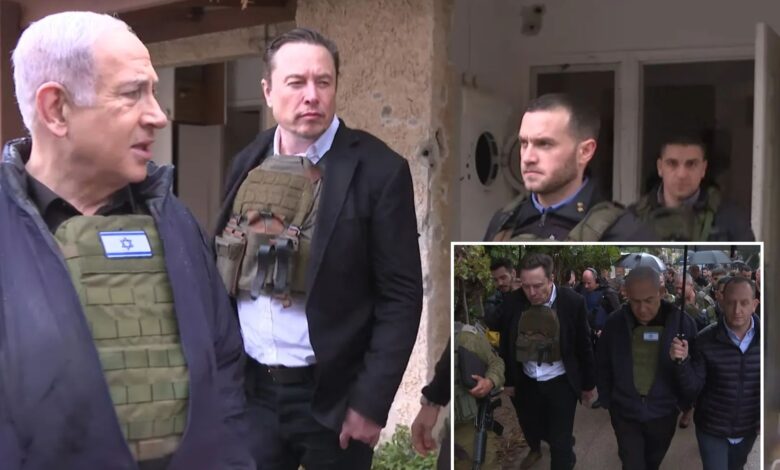 Elon Musk wears bulletproof vest to tour Israeli kibbutz attacked by Hamas