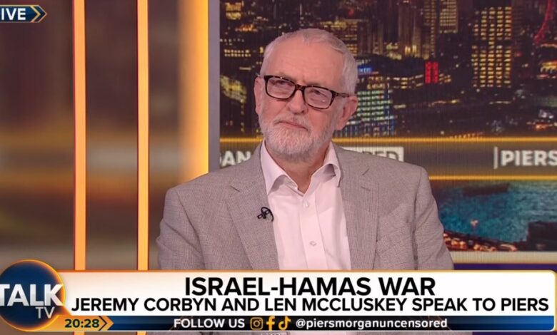 Jeremy Corbyn and Piers Morgan clashed on air on Monday.