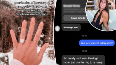 TikTok video shows 'creepy' men asking woman on a date after trying to sell engagement ring on Facebook