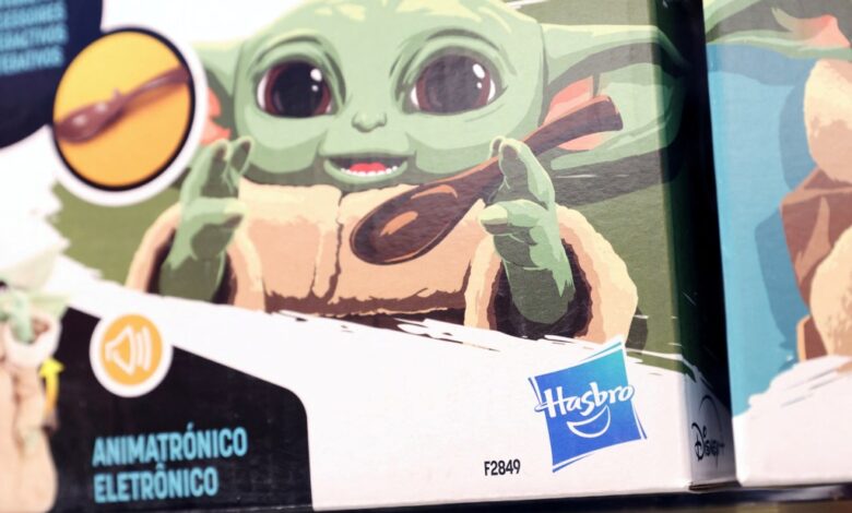 Habro logo on Star Wars toy