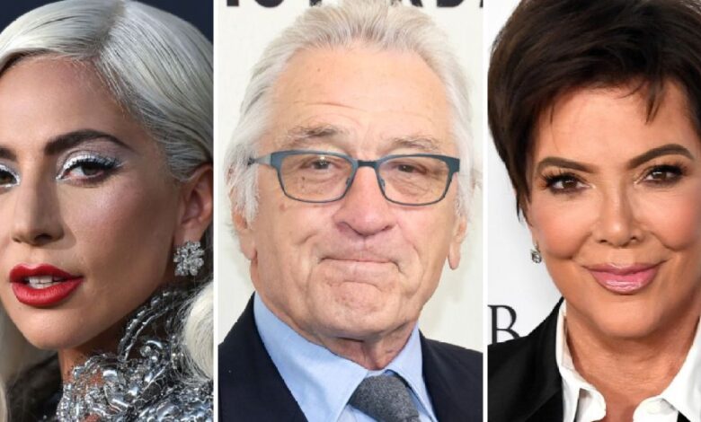 Lady Gaga, Robert De Niro, Kris Jenner