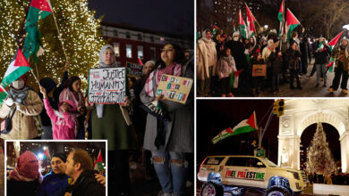 NYC pro-Palestinian protesters disrupt Christmas caroling in Washington Square Park