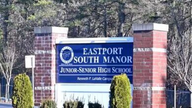 The male officer – also a local Board of Education member – accidentally left his off-duty firearm in the bathroom at the Eastport South Manor Junior Senior High School, where he was attending a “special session” meeting Monday evening, police and school officials said.