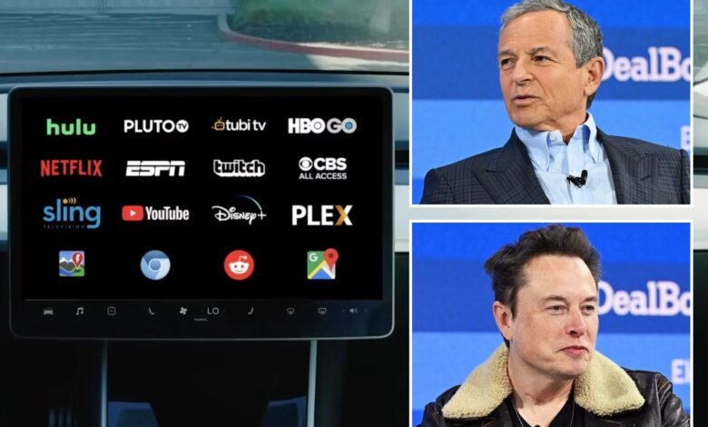 Tesla hides Disney+ from screens amid Elon Musk's feud with Bob Iger