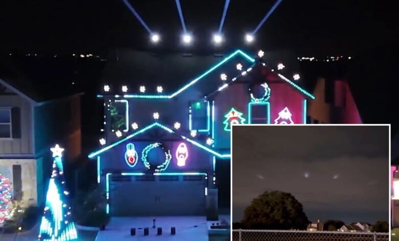 Texas community mistakes Christmas light show for UFOs