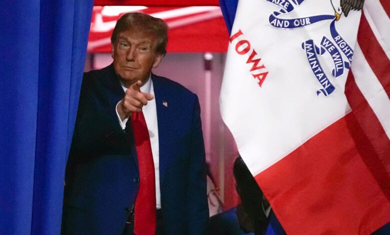 Former President Donald Trump in Iowa