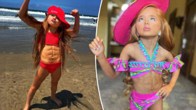 7-year-old pageant queen boasts rippling 6-pack abs