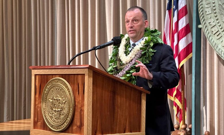 Hawaii Gov. Josh Green after his State of the State address