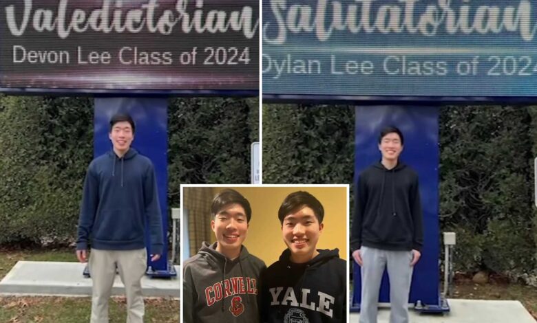 Long Island twin brother, Devon and Dylan Lee, earn high school valedictorian and salutatorian