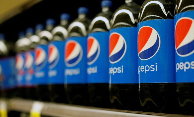 Bottles of Pepsi are pictured at a grocery store in Pasadena, California