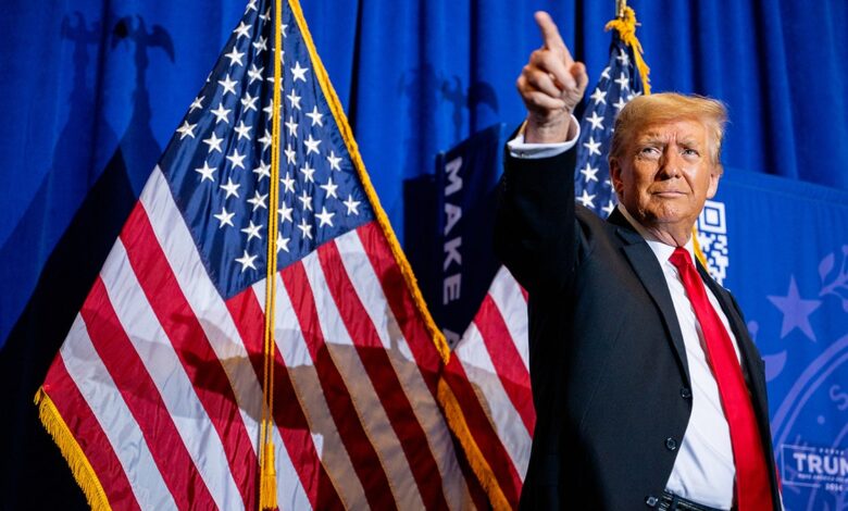 Former President Donald Trump in New Hampshire