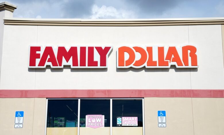 A general view of a Family Dollar store as seen in Largo, FL on August 28, 2022.