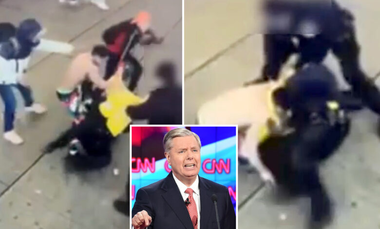 Lindsey Graham demands migrants who beat NYPD cops be deported