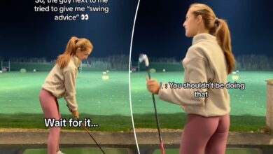 Man slammed after unwittingly attempting to correct pro female golfer's swing: 'Excuse me'