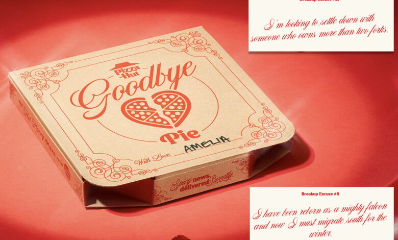 Pizza Hut offering 'Goodbye Pies’ to help couples break up for Valentine's Day