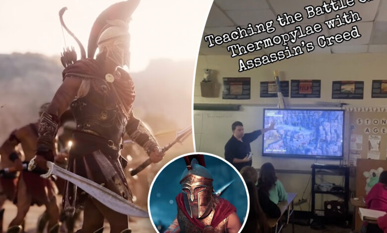 Teacher praised for playing video game in class as history lesson