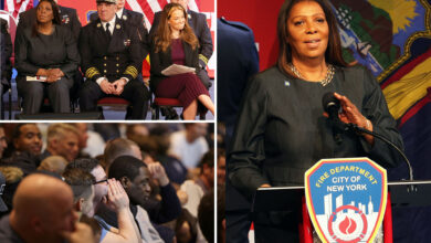 FDNY boss Laura Kavanagh hunts down staffers who booed NY AG Letitia James, cheered for Trump at promotion ceremony