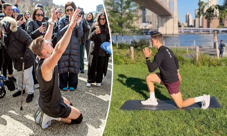 Fitness trainer breaks 2 Guinness World Records — by doing lunges across New York City 