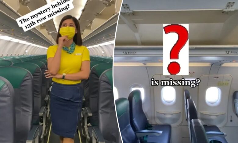 Flight attendant reveals why 13th row is missing on airplanes