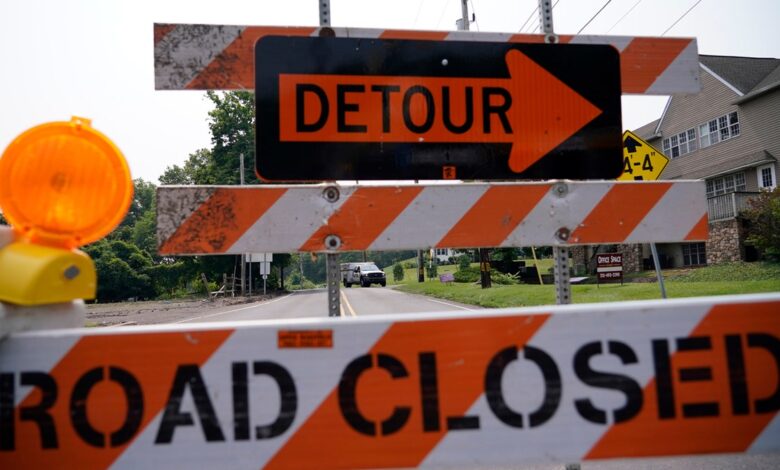 Roadblock in Upper Makefield Township, Pennsylvania