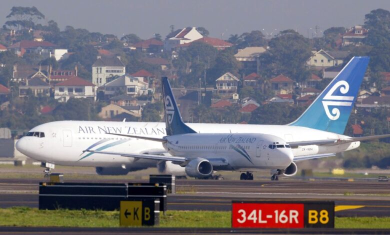 An Air New Zealand passenger was fined for urinating in a cup during a deplaning delay at the Sydney, Australia airport in December.