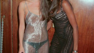 English supermodels Kate Moss and Naomi Campbell at the Elite Model Agency party for the Look of the Year Contest at the Hilton Hotel, London, September 1993