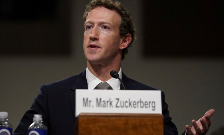 Mark Zuckerberg, CEO of Meta, testifying at a Senate Judiciary Committee hearing on child sexual exploitation