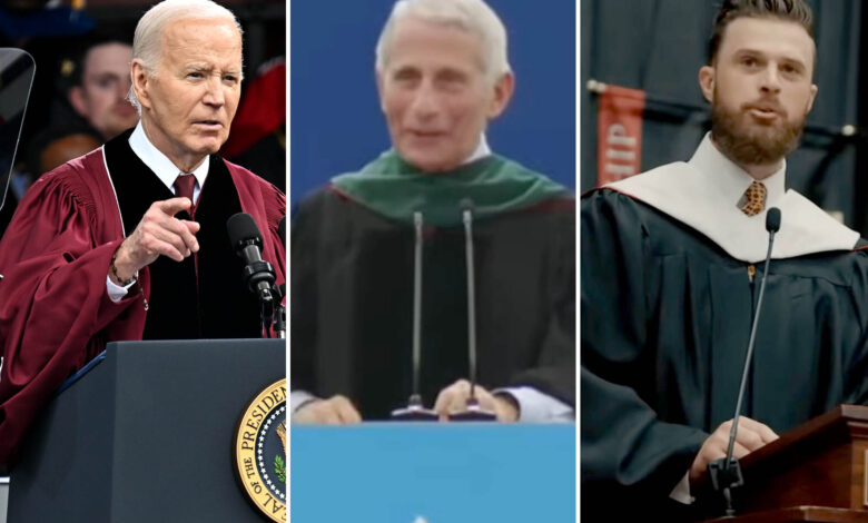 Biden, Fauci and Butker each deliver starkly different speeches -- and the best message gets vilified