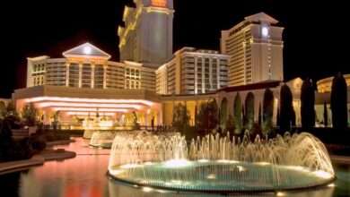 Shares of Caesars Entertainment, which owns Caesars Palace on the Las Vegas Strip, jumped 15%.