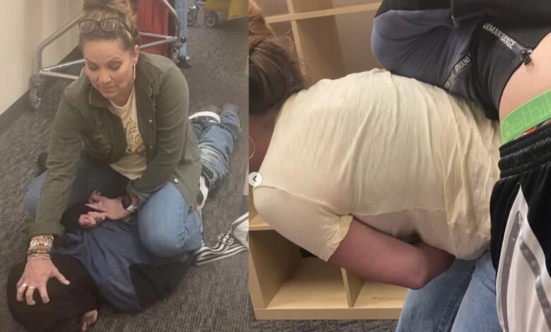 Colorado mom of five goes viral for pinning down man who allegedly recorded her disrobing in store dressing room