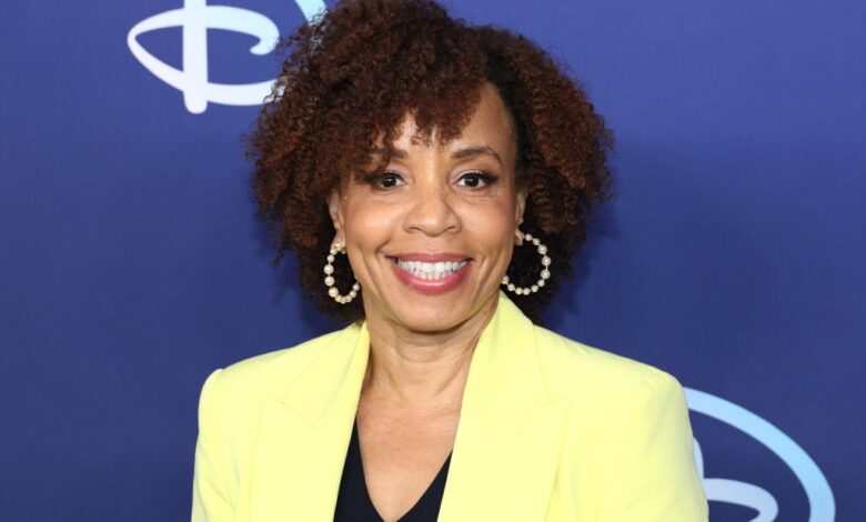 President of ABC News, Kim Godwin, smiling at the camera during the 2022 ABC Disney Upfront in New York City