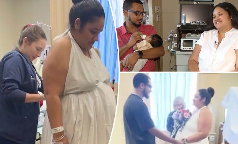 Florida mom gets married while in labor at hospital — then gives birth hours later