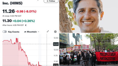 Hims and Hers stock plummets 8% after CEO Andrew Dudum says he is 'eager' to hire anti-Israel protesters