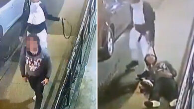 Horrifying video shows masked fiend choke woman with belt on NYC street, drag body between cars to rape her