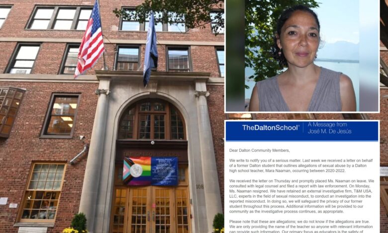NYC teacher at posh Dalton school resigns amid accusations by former student of sex abuse