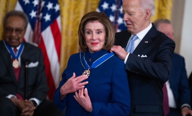 Nancy Pelosi & others awarded Presidential Medal of Freedom