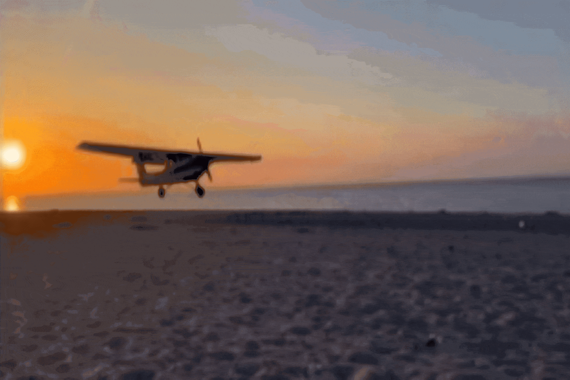 Small plane upends during emergency landing on LI beach