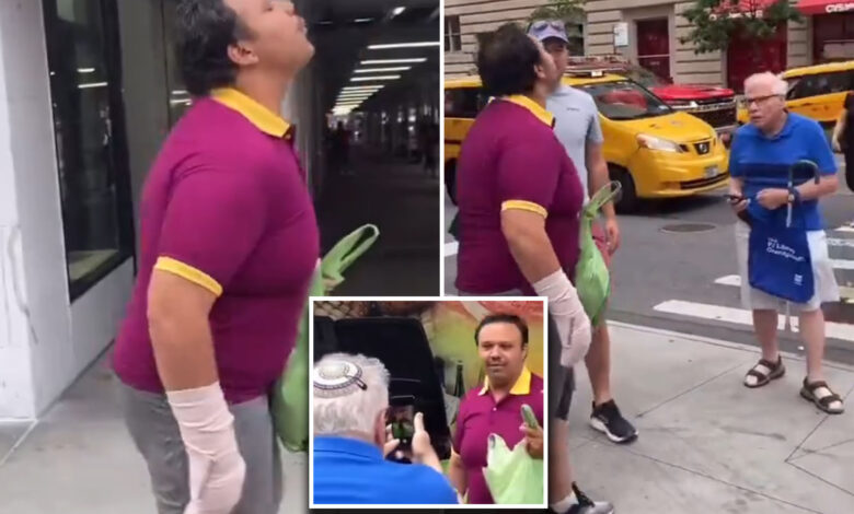 Bigot spits on Jewish man in NYC, shouts 'Free Palestine': video