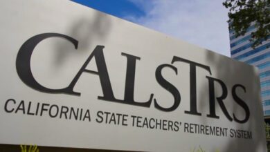 California State Teachers' Retirement System sign