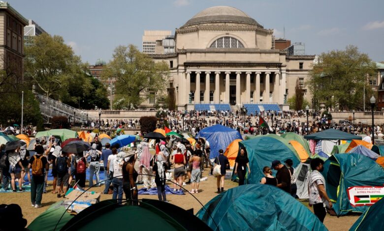 Anti-Israel encampment caused a stir on Columbia's campus this spring.