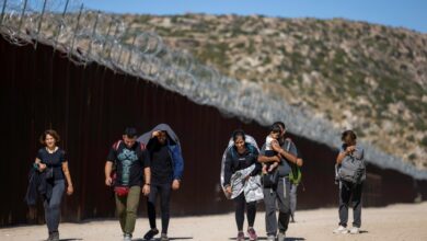 Migrants from around the world continue to arrive across the U.S. southern border near Jacumba Hot Springs, California.