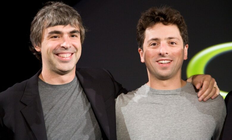 Google founders Larry Page (L) and Sergey Brin.