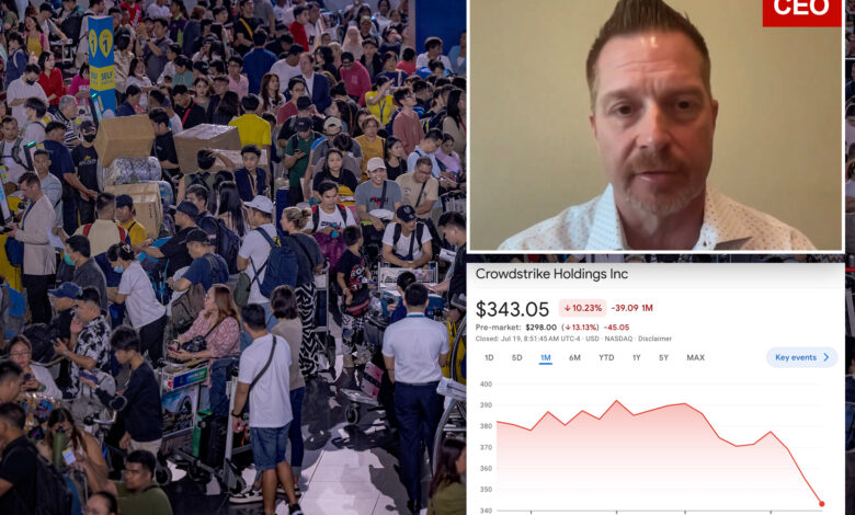 CloudStrike shares plunge 10% as global IT outage prompts mass chaos: 'A major black eye'