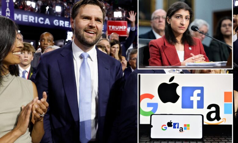 Trump VP pick J.D. Vance supports Big Tech antitrust crackdown