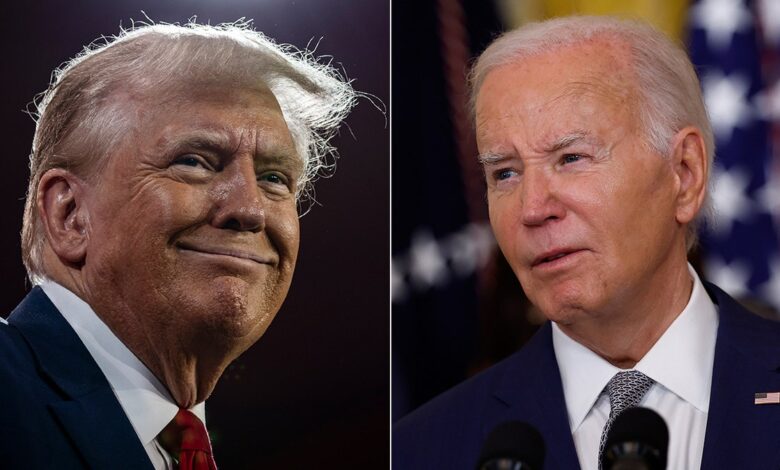 Trump and Biden recent split