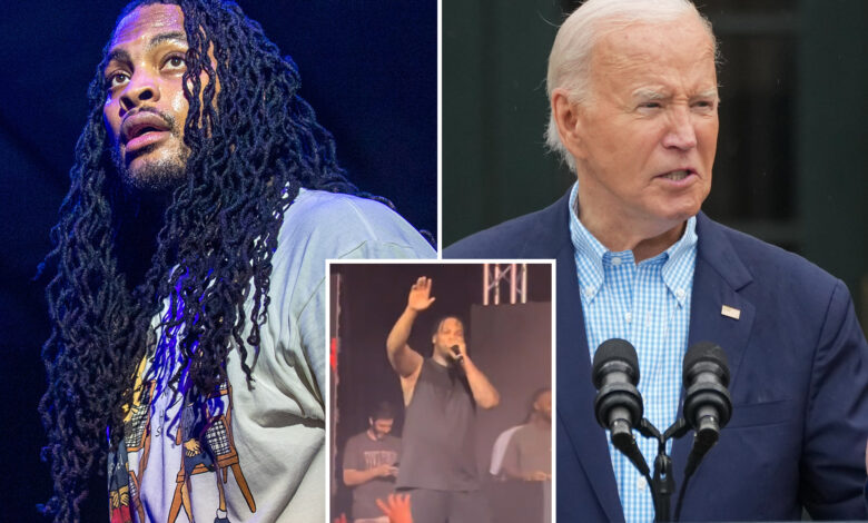 Waka Flocka Flame disses Biden, tells supporters to leave