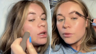 Woman divides opinion after applying full face of makeup during labor: 'Glam up girl'