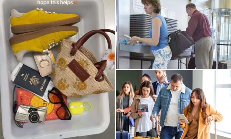 'Airport tray aesthetic' is annoying everyone — and even the TSA is aware of the 'staged glamour photos'