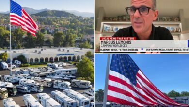 Camping World raises huge American flag local officials ordered to be taken down