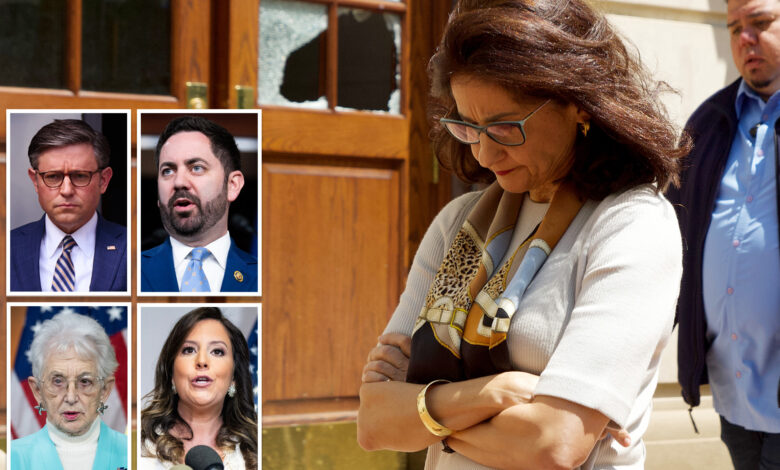 Columbia president Minouche Shafik's resignation reacted by Mike Johnson, other pols